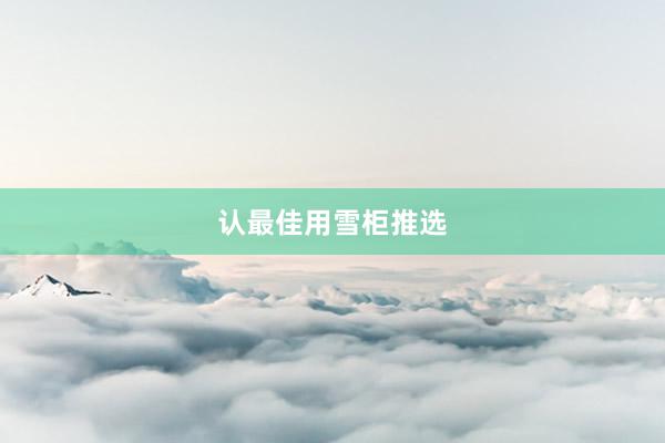 认最佳用雪柜推选