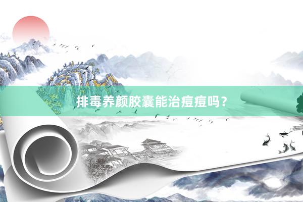 排毒养颜胶囊能治痘痘吗？